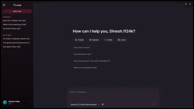 Screenshot of T1Chat project